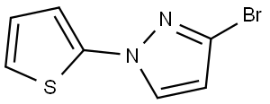 3-bromo-1-(thiophen-2-yl)-1H-pyrazole Struktur