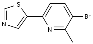 5-(5-bromo-6-methylpyridin-2-yl)thiazole Struktur