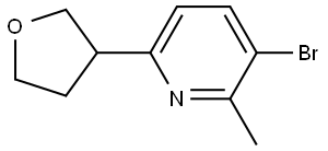 3-bromo-2-methyl-6-(tetrahydrofuran-3-yl)pyridine Struktur