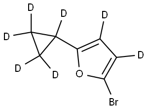 2-bromo-5-(cyclopropyl-d5)furan-3,4-d2 Struktur