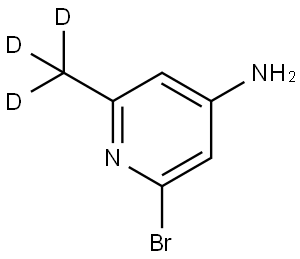 2-bromo-6-(methyl-d3)pyridin-4-amine Struktur