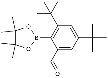 Benzaldehyde, 3,5-bis(1,1-dimethylethyl)-2-(4,4,5,5-tetramethyl-1,3,2-dioxaborolan-2-yl)- Struktur