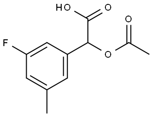 2-Acetoxy-2-(3-fluoro-5-methylphenyl)acetic acid Structure