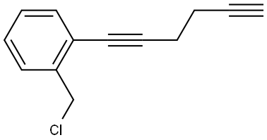 1-(chloromethyl)-2-(hexa-1,5-diyn-1-yl)benzene Structure