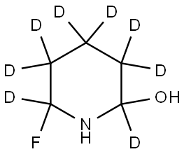 6-fluoropiperidin-2,3,3,4,4,5,5,6-d8-2-ol Struktur