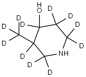 3-(methyl-d3)piperidin-2,2,3,4,5,5,6,6-d8-4-ol Struktur