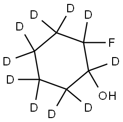 2-fluorocyclohexan-1,2,3,3,4,4,5,5,6,6-d10-1-ol Struktur