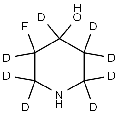 3-fluoropiperidin-2,2,3,4,5,5,6,6-d8-4-ol Struktur