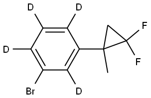 1-bromo-3-(2,2-difluoro-1-methylcyclopropyl)benzene-2,4,5,6-d4 Struktur