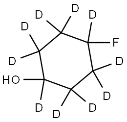 4-fluorocyclohexan-1,2,2,3,3,4,5,5,6,6-d10-1-ol Struktur