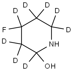 4-fluoropiperidin-2,3,3,4,5,5,6,6-d8-2-ol Struktur