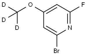 2-bromo-6-fluoro-4-(methoxy-d3)pyridine Struktur