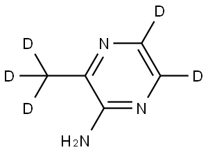 3-(methyl-d3)pyrazin-5,6-d2-2-amine Struktur