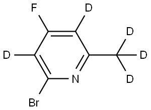 2-bromo-4-fluoro-6-(methyl-d3)pyridine-3,5-d2 Struktur