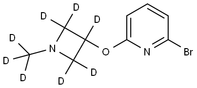 2-bromo-6-((1-(methyl-d3)azetidin-3-yl-2,2,3,4,4-d5)oxy)pyridine Struktur