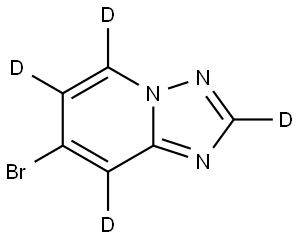 7-bromo-[1,2,4]triazolo[1,5-a]pyridine-2,5,6,8-d4 Struktur