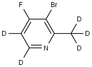 3-bromo-4-fluoro-2-(methyl-d3)pyridine-5,6-d2 Struktur