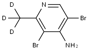 3,5-dibromo-2-(methyl-d3)pyridin-4-amine Struktur