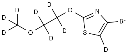 4-bromo-2-(2-(methoxy-d3)ethoxy-1,1,2,2-d4)thiazole-5-d Struktur