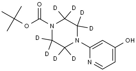 tert-butyl 4-(4-hydroxypyridin-2-yl)piperazine-1-carboxylate-2,2,3,3,5,5,6,6-d8 Struktur