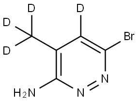 6-bromo-4-(methyl-d3)pyridazin-5-d-3-amine Struktur