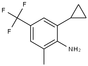 2-cyclopropyl-6-methyl-4-(trifluoromethyl)aniline Struktur