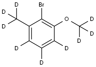 2-bromo-1-(methoxy-d3)-3-(methyl-d3)benzene-4,5,6-d3 Struktur