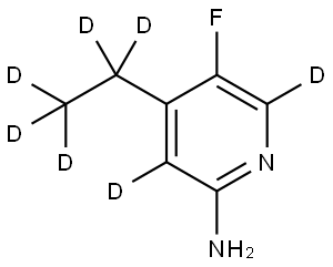 4-(ethyl-d5)-5-fluoropyridin-3,6-d2-2-amine Struktur