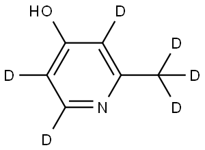 2-(methyl-d3)pyridin-3,5,6-d3-4-ol Struktur