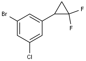 1-bromo-3-chloro-5-(2,2-difluorocyclopropyl)benzene Struktur