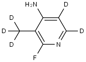 2-fluoro-3-(methyl-d3)pyridin-5,6-d2-4-amine Struktur