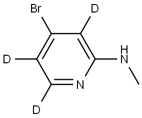 4-bromo-N-methylpyridin-3,5,6-d3-2-amine Struktur