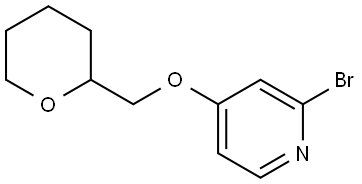 2-bromo-4-((tetrahydro-2H-pyran-2-yl)methoxy)pyridine Struktur