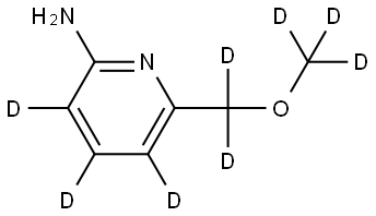 6-((methoxy-d3)methyl-d2)pyridin-3,4,5-d3-2-amine Struktur