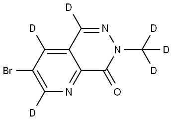 3-bromo-7-(methyl-d3)pyrido[2,3-d]pyridazin-8(7H)-one-2,4,5-d3 Struktur