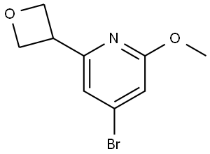 4-bromo-2-methoxy-6-(oxetan-3-yl)pyridine Struktur