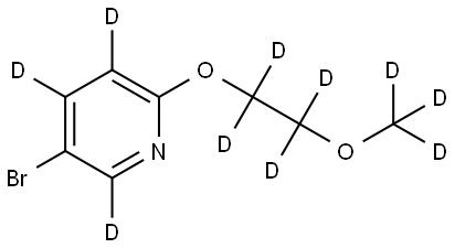 5-bromo-2-(2-(methoxy-d3)ethoxy-1,1,2,2-d4)pyridine-3,4,6-d3 Struktur