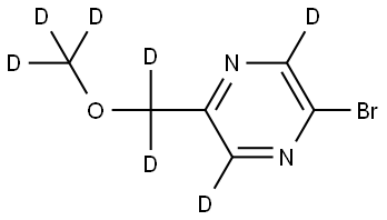 2-bromo-5-((methoxy-d3)methyl-d2)pyrazine-3,6-d2 Struktur