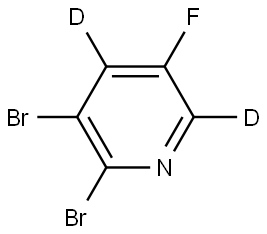 2,3-dibromo-5-fluoropyridine-4,6-d2 Struktur