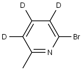 2-bromo-6-methylpyridine-3,4,5-d3 Struktur