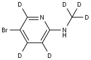 5-bromo-N-(methyl-d3)pyridin-3,4,6-d3-2-amine Struktur