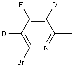 2-bromo-4-fluoro-6-methylpyridine-3,5-d2 Struktur