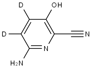 6-amino-3-hydroxypicolinonitrile-4,5-d2 Struktur