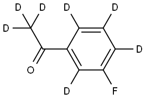 1-(3-fluorophenyl-2,4,5,6-d4)ethan-1-one-2,2,2-d3 Struktur