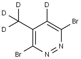 3,6-dibromo-4-(methyl-d3)pyridazine-5-d Struktur