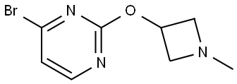 4-bromo-2-((1-methylazetidin-3-yl)oxy)pyrimidine Struktur