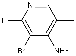 3-bromo-2-fluoro-5-methylpyridin-4-amine Struktur