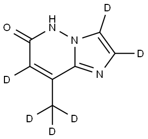 8-(methyl-d3)imidazo[1,2-b]pyridazin-6(5H)-one-2,3,7-d3 Struktur