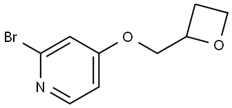 2-bromo-4-(oxetan-2-ylmethoxy)pyridine Struktur