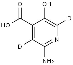 2-amino-5-hydroxyisonicotinic-3,6-d2 acid Struktur